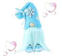 Valentine's Day Gnomes, Blue Swedish Tomte, Scandinavian Faceless Gnome Plush Toy, Snowflake Rudolph Nisse for Winter, Christmas, Valentine's Day, Tiered Tray Decor