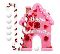 Valentine's Day Golf Game, Portable Indoor Activity for Valentine's Day, Holiday Golf Course with Club and Balls, Gift for Couple, Family or Party, Men and Women Golfers