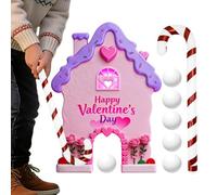 Valentine's Day Golf Game - Portable Valentine's Day Indoor Activity | Small Golf Course With Golf Balls And Golf Clubs - For Couples, Men, Women, Golfers, Family and Holiday Party