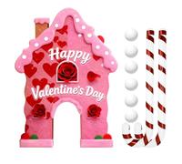 Valentine's Day Golf Game Set, Handy to Carry, Wood + ABS Material, Golf Course Set Couple Game Activity, Clubs Balls Included, For Home Fun Party Play Family Bonding