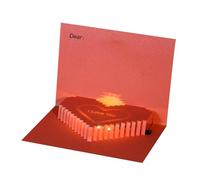 Valentine's Day Greeting Cards,Valentine's Day Cards - Love Heart Shape LED Light Greeting Card | Blank Holiday Note Cards Party Supplies Decoration