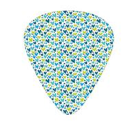 Valentine's Day Guitar Picks Picks 12 Pack with Thin Box,Irregular Hearts in Blue and Green Tones,Special Guitar Plectrums Gift Set for Guitarist,Sea Blue Dark Seafoam