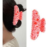 Valentine's Day Hair Clips for Women Red Love Heart Hairpins with Valentine's Day Romantic Claw Clips Hair Accessories for Women Girls Valentine's Day Hair Decoration 1PCS