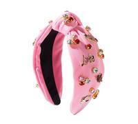 Valentines Day Headband Heart Rhinestone Crystal Knotted Embellished