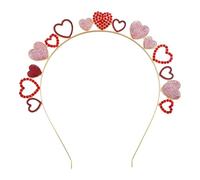 Valentines Day Heart Headband | Heart Rhinestones Hair Bands - Cute Fashion Bling Sparkly Crystal Jeweled Hairband For Holiday Parties Favor Decor