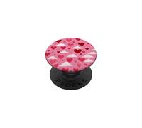 Valentines Day Heart Pattern Pink Red Playful PopSockets Adhesive PopGrip