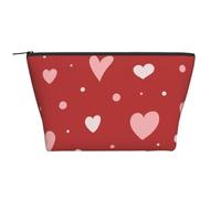 Valentine's Day Heart Pattern, Toiletry Pouch Makeup Bag Cosmetic Bag Portable Travel Toiletry Bag