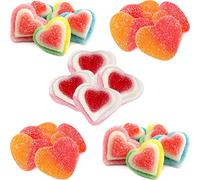 Valentine's Day Heart Shape Triple Strawberry and Cream , Sugared Peaches,Triple Layer Hearts Sweets | Pick Any Weight of Sweets