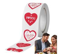 Valentine's Day Heart Stickers Roll,Love Envelope Seals - Colorful Invitation Accessories, Small Envelope Stickers for Valentine's Day, Birthday Parties