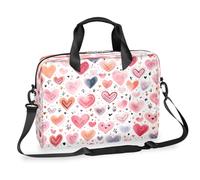 Valentine'S Day Hearts Drawing Laptop Briefcase for Men Women, 15.7 Inch Business Computer Bag with Detachable Shoulder Strap, Laptop Case Bag Sleeve Messenger Briefcase