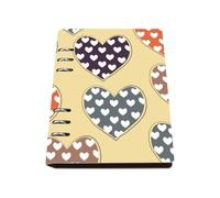 Valentine's Day Hearts Notebook A5, Pu Leather Notebooks A5, Lined Paper Ring Binder Notebook 180Pages/90Sheets, Journal for Man, Exercise Books for Dairy, Student Essentials University Women Man