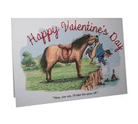 Valentine's Day Horses & Ponies Humour Cartoon A5 Funny Blank Greeting Card by Armand Foster