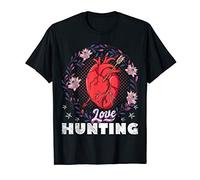 Valentine's Day Hunter Gifts for Him & Her Love Bow Hunting T-Shirt