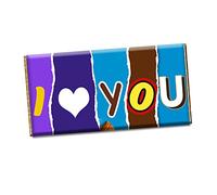 Valentines Day I LOVE YOU Chocolate Bar Wrapper Novelty Valentine Gift Birthday CH-132 (with chocolate)