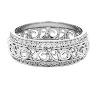 Valentine's Day Inlay Day for Girlfriend Hollow Curling Ribbon Set, 8, Metal, No Gemstone