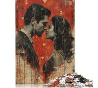 Valentine's Day Kiss Puzzle Jigsaws 500 Pieces for Adults & Teenager Age 12 Years Up Christmas Eve Gifts 500pcs (52x38cm)
