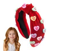 Valentine's Day Knotted Headband,Love Heart Knot Headband,Fashion Headband,Face Wash Headband,Comfortable Hair Wraps Seasonal Decorations D Shape