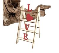 Valentine's Day Ladder | Love Wooden Decorations For Valentine,Ladder Shaped Table Decoration - For Lovers Day Party Reception Bookshelf Fireplace Writer