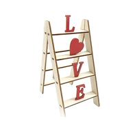 Valentine's Day Ladder Table Decor | Wooden Love Decorations For Valentines | Romantic Home Decor Element | For Party Home Bedroom Bookshelf E