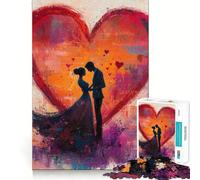 Valentine's Day Love 1000 Piece Teenager Puzzles Brain Boosting Play Tight Interlock No Gaps Relaxing Indoor Group Activity (38x52cm)