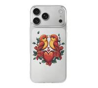 Valentine's Day Love Birds Phone Case Shockproof Protective Case Phone Shell Cover Compatible with iPhone 17/Air/Pro/Pro Max