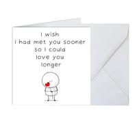 Valentines Day Love Card Anniversary Birthday Her Him Girlfriend Boyfriend Wife Husband Partner Couple Romantic Cute Sweetheart Note Unique Heartfelt Gift Message14x14 cm