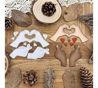 Valentines Day Love Hand Gesture Metal Die Cuts for Card Making,Heart Love Card Cutting Dies Cut Stencils DIY Scrapbooking Album Decorative Embossing Paper Card Embossing Craft