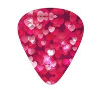 Valentine'S Day Love Heart 12-Pack Guitar Picks Set â€“ Unique Single-Sided Printed Picks With Abs Material For Acoustic, Electric Guitars & Ukuleles