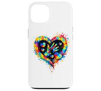 Valentines Day Love Heart Autism Awareness Puzzle Piece Case for iPhone 13
