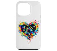 Valentines Day Love Heart Autism Awareness Puzzle Piece Case for iPhone 13 Pro