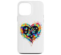 Valentines Day Love Heart Autism Awareness Puzzle Piece Case for iPhone 13 Pro Max