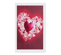 Valentine's Day Love Heart Diamond Painting Kits for Adults Beginners 12x20 Full Drill Diamond Art with DIY Tools Square 5D Diamonds Dots Crafts Gem Art Paint by Diamonds for Home Wall Decor Relaxin
