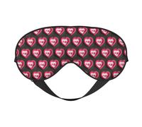 Valentine's Day Love Heart Eye Mask for Sleeping, Sleeping Mask Blocking Out Light Perfectly for Women and Men, Soft and Comfortable Blindfold for Travelling