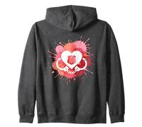 Valentines Day Love Heart Handcuffs Romantic Couple Zip Hoodie