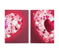 Valentine's Day Love Heart Passport Holder Cover PU Leather Waterproof Passport Case Travel Wallet with Credit Card Slots for Women Men, style, 20.3x13.8cm