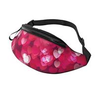 Valentine's Day Love Heart Print Men and Women Waist Bag Lightweight Pack for Travel Shopping and Outdoor Events