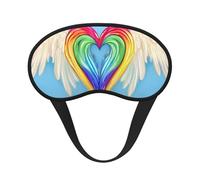 Valentine's Day Love Heart Print Sleep Mask Soft Cover Eye No Pressure for Sleeping, Eye Masks for Side Sleepers