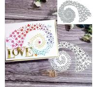 Valentine's Day Love Heart Rainbow Metal Die Cuts,Spring Sunflower Frame Leaf Cutting Dies Cut Stencils for DIY Scrapbooking Album Decorative Embossing Paper Dies for Card Making