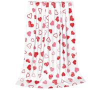 Valentine's Day Love Heart Throw Blanket, Lightweight Ultra Soft Flannel Blanket for Girlfriend Sweetheart, Pink Red Warm Cosy Fuzzy Throw Blanket for Sofa and Bed 200X150 cm - Be Mine Love