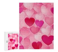 Valentine's Day Love Hearts Wooden Jigsaw Puzzles for Adults Funny Brain-Teasing Game Idea Puzzle Gift