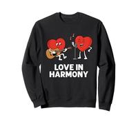 Valentines Day Love In Harmony Musician Singer Couple Design Sweatshirt