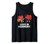 Valentines Day Love in Harmony Musician Singer Couple Design Tank Top