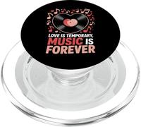 Valentine's Day Love Is Temporary Music Is Forever PopSockets PopGrip for MagSafe