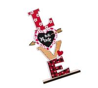 Valentines Day Love KISS Gnomes Ornament Romantics Tabletop Wood Sign For Bedroom Living Room And Wedding Decoration Couple's Gift