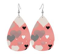 Valentine's Day Love Leather earrings, European and American style earrings for young women, birthday gifts/Valentine's Day gifts