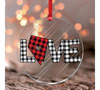 Valentine's Day Love Nevada Stained Acrylic Window Hanging Ornament State Shaped State Map Round Ornament Keepsake American State The Old Glory Christmas Bauble Gift for Parents Grandma