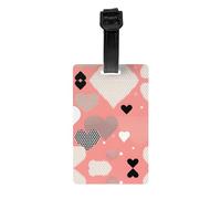 Valentine's Day Love Printed PVC Luggage Tag Travel Anti Lost ID Label Personal Info Tag for Backpack and Suitcase