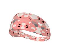 Valentine's Day Love Printed Sports Headbands Wicking Hair Headwraps, Non-Slip Workout Headbands for Gym, Running, Yoga, Tennis