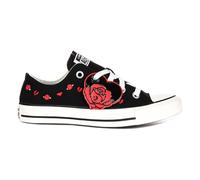 Converse A13651C Chuck Taylor Lace Up Womens Trainers In Black Red UK 3 - 8