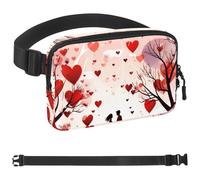 Valentine's Day Love Tree-273 Unisex Style Fanny Pack: Fashion Waist Packs, Crossbody Bags Sport Slim Fashionable for Jogging Hiking Hiker Woman Man, Multicolor, 1.5x9.0x5.9in/4x23x15cm